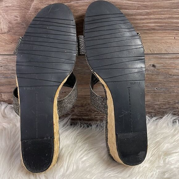 VANELi | Black Kallita Leather Sandal Slide On, Size 8N, Black Sparkly - Picture 6 of 7